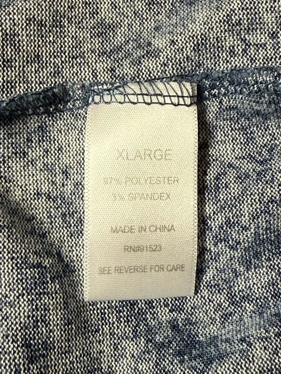 Women’s Peace Love Joy Pajama Set With Wide Leg Pants Blue & Stripes XL - Picture 9 of 10